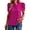 Rose Red, variant on BTFBM Womens Tops Dressy Casual Blouses Summer Spring Clothes Mock Neck Short Sleeve Shirts Business Work Fall Outfits