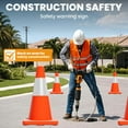 thumbnail image 4 of 20Pack 18" Traffic Cones (Orange, PVC Base, Reflective Collars) – Roadwork, Parking Management, Hazard Warning Solutions, 4 of 8