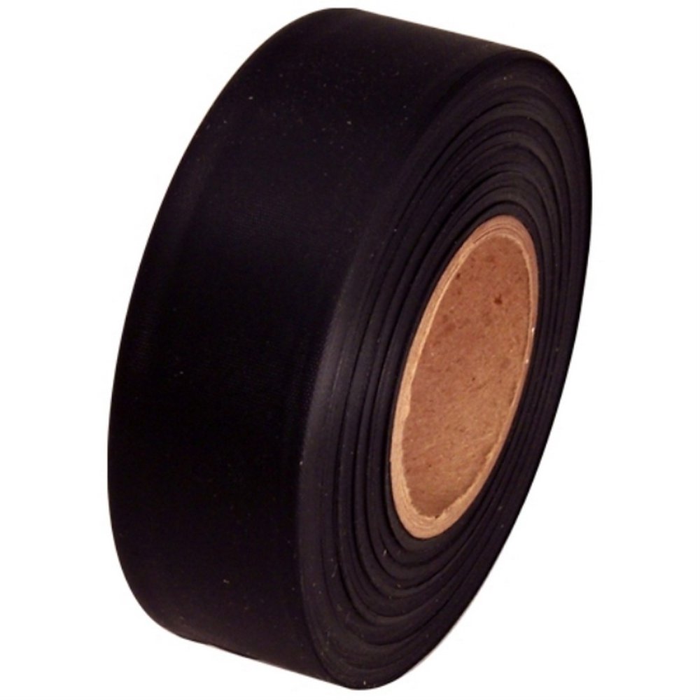 Black Flagging Tape 1 3/16" X 300 Ft Roll NonAdhesive