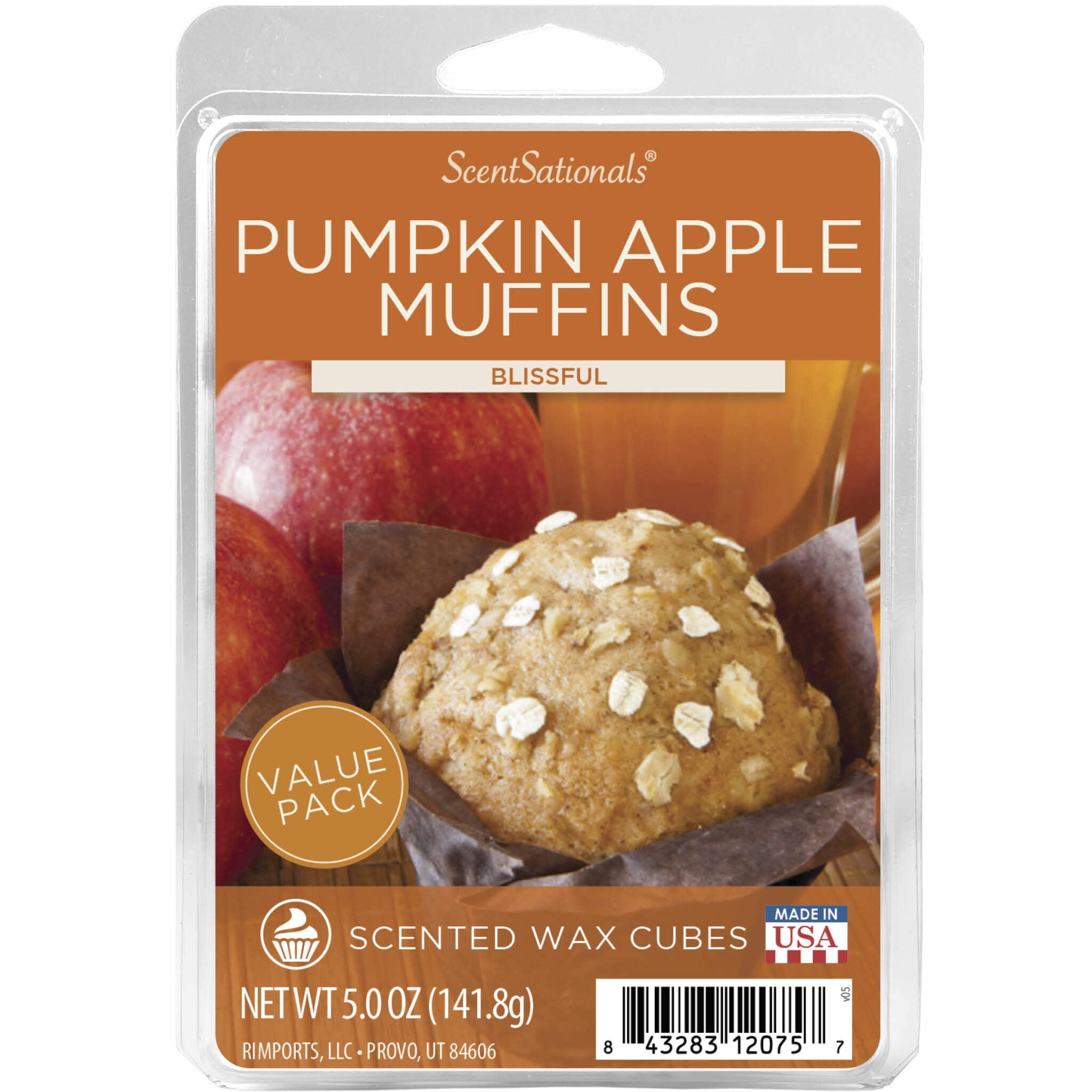 Pumpkin Apple Muffins Scented Wax Melts, ScentSationals, 5 oz (Value Size)