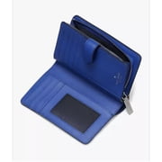 Kate Spade New York Schuyler Wave Stripe Medium Compact Bifold Wallet In Blue Multi