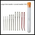 thumbnail image 1 of Aguja de ojo grande, aguja de tejer, aguja de enhebrar, hilo de acero inoxidable con punta roma, aguja de coser a mano de agujero grande, 1 of 4