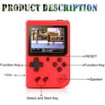thumbnail image 3 of Handheld Game Console, 400 Classic Fc Games, Mini Handheld Game Console With 3.0-Inches Color Screen , 1020Mah Rechargeable Battery That Can Connect To Tv And Two Players, 3 of 8