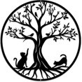 thumbnail image 1 of (Cat 30cm) Metal Tree of Life Decoration,Metal Wall Art,Tree of Life Art,Indoor and Outdoor Decorations for Bedroom, 1 of 5