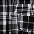 thumbnail image 7 of Njoeus Fashion Men's Cotton Plaid Shirt Loose Youth Long Sleeve Casual Shirts with Pocket, 7 of 7
