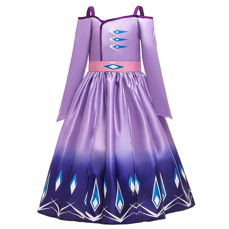 Frozen Youth Girls Sparkling Elsa Dress Purple S 6/6x GENUINE Disney 