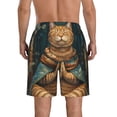 thumbnail image 3 of Yiaed Surreal Meditating Cat Print Men's Swim Trunks with Lining Quick Dry Sports Shorts Beach Shorts Boardshorts-XX-Large, 3 of 5