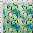 thumbnail image 3 of oneOone Georgette Viscose Lime Green Fabric Flamingo Fabric For Sewing Printed Craft Fabric By The Yard 42 Inch Wide, 3 of 6
