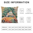 thumbnail image 5 of PHYHOO Merry Christmas Throw Pillow Covers, Christmas Wreaths Trees and Car Decorative Pillowcases Cushion Cover, Beige, 5 of 5