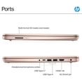 thumbnail image 5 of HP 14 AI Copilot Laptop, 4-Core Intel CPU, 16GB RAM, 64GB Storage, 1-Yr Office 365, Win 11S, Rose, 5 of 6