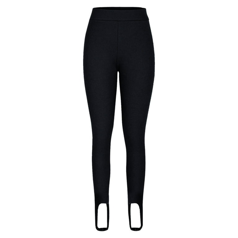 fartey Women's Ribbed Knit Compression Pantyhose Slim Stirrup