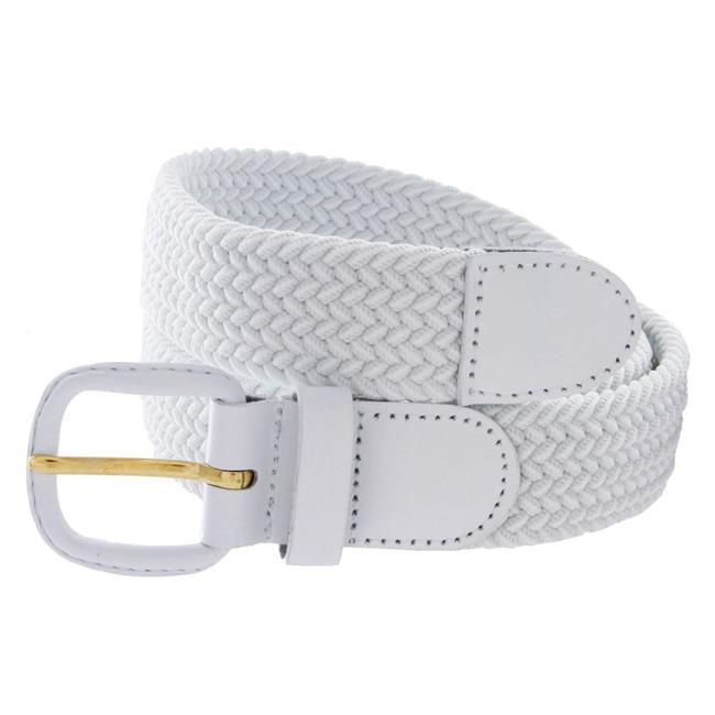 Afonie Afonie S112WTXL Braided Elastic Stretch Belt with Leather