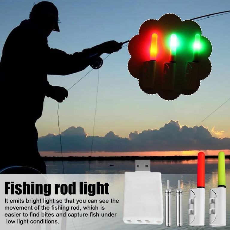 battery operated fishing pole tip light MK4 Rod with & rod mount 1/pk Designed with a buckle Rod Tip Light Illuminated Fishing