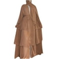 thumbnail image 2 of Njagoc3 Womens Long Sleeve Fringe Hem Flapper Dress, Vintage Party & Evening Gown, Plus Size Available, 2 of 6