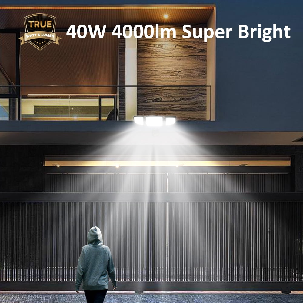 Novostella Smart LED Motion Sensor Flood Light 40W 4000LM, 5000K Dimmable, IP65 Waterproof
