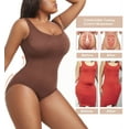 thumbnail image 5 of MANIFIQUE Plus Size Women's Seamless Shapewear Bodysuit Tummy Control Body Shaper Waist Snatching Body Suit, 5 of 7