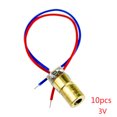 thumbnail image 1 of Módulo de cabeza de cobre rojo ajustable con diodo de punto rojo de 6 mm, piezas de herramientas de medición de carpintería, 10 piezas, 3 V Yuarrent EL3385-04B, 1 of 2