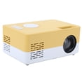 thumbnail image 4 of Reproductor multimedia compacto con soporte, 100-240 V, blanco/amarillo, enchufe de EE. UU., miniproyector LED portátil para cine en casa, 4 of 8