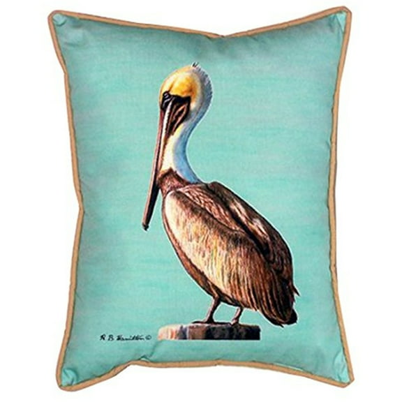 Betsy Drake HJ035C 16 x 20 in. Pelican Teal Large Indoor & Outdoor Pillow