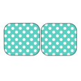 thumbnail image 5 of Lsque Teal Turquoise And White Polka Dot 2 PCS Windshield Sun Shade | CarFoldable Window Covers | Car Accessories Reflect UV for Universal Cars SUV Truck | Medium, 5 of 7