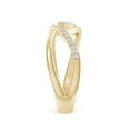 thumbnail image 3 of ANGARA Natural Criss Cross Pear Shaped Aquamarine Ring with Diamond Accents in 14K Yellow Gold for Women (Size-5x3mm) | March Birthstone, Anniversary, Jewelry Gift for Women | Natural Aquamarine Ring, 3 of 9