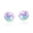 Pink, variant on Sparkling Pink and Blue Crystal Ball Sterling Silver 8mm Round Stud Earrings