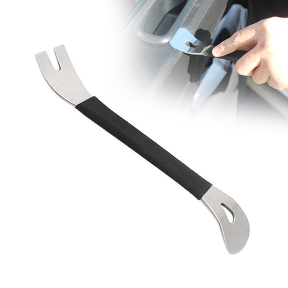 Agiufgs Pry Bar 8.07 in, Double-Ended -Thin Tips for Non-Destructive Removal, for Vehicle Interior Trim and Dashboard, Black, 1pcs