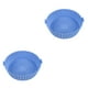 thumbnail image 4 of Injueey Freidora de aire Olla de silicona con asa Revestimientos antiadherentes Hornos de microondas Bandeja Cestas Utensilios de cocina para Azul 2piezas, 4 of 6