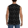 thumbnail image 4 of Bingfone Black Poker Pattern Men's Tank Tops Workout Sleeveless Tee Shirts Running Beach Tanks for Men-Large, 4 of 8
