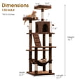thumbnail image 4 of MWPO 70.1-in Multilevel Cat Tree Tower with Condo, Perch and Scratching Post, Brown, 4 of 7