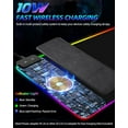 thumbnail image 3 of ExtreLife RGB Gaming Mouse Pad with Wireless Chargeing, LED Large Desk Mat, Ultra-Smooth Surface, Non-Slip Rubber Base, Waterproof Keyboard Pad, 3 of 9
