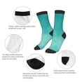 thumbnail image 3 of Rocae Teal Turquoise1 for Girls Boys Crew Socks,Children's Socks, Kids Socks, Toddler Socks: Daily Wear with Kids School Uniform, 3 of 5