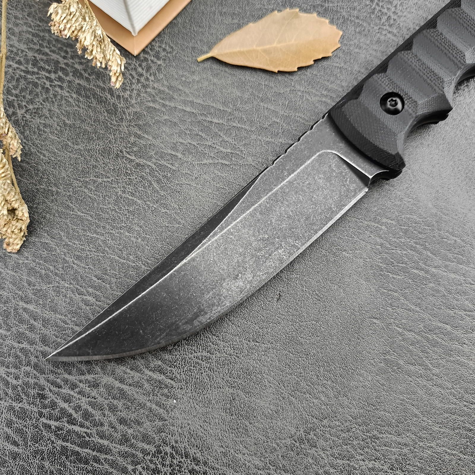 8" Outdoor Camping Hunting Survival Fixed Blade Fishing Knife with Kydex Sheath