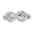 thumbnail image 2 of STERLING SILVER 0.03 CTTW WHITE DIAMOND FASHION RING, 2 of 3