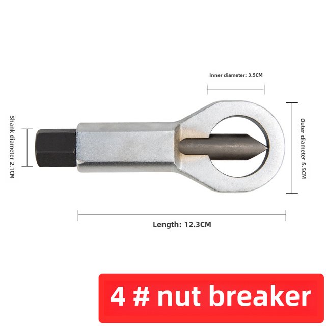 4-Piece Cr-V Steel Nut Splitter Set for Home Use - Heavy Duty Rusted Screw & Stubborn Nut Removal Tool Kit with Customer Service Support for Easy Household Repair Tasks