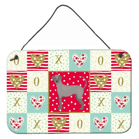 Carolines Treasures CK5827DS812 Ecuadorian Hairless Dog Love Wall or Door Hanging Prints 8x12 multicolor