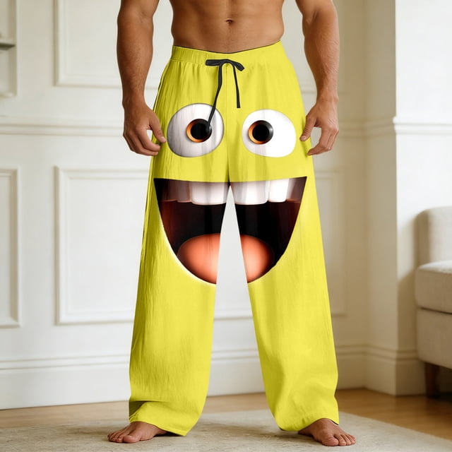 Pantalon Décontracté avec Imprimé pour Usage Quotidien Coupe Décontractée Pantalon Confortable Adapté pour Maison Loisirs Rue et Fête
