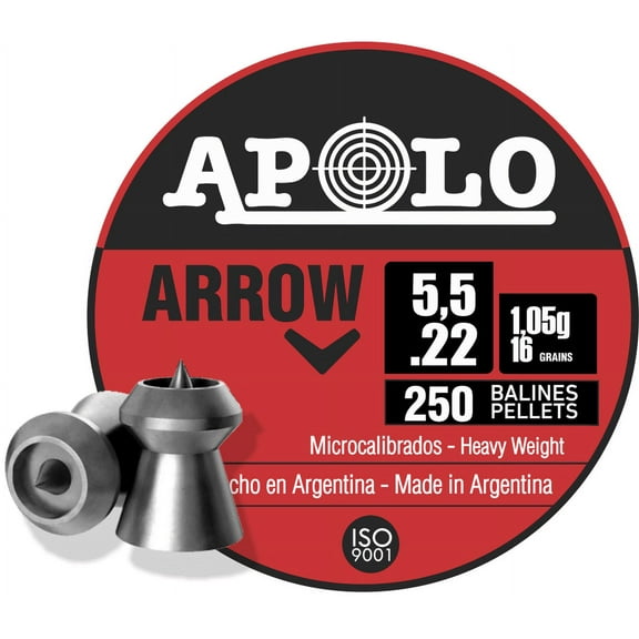 Apolo Hollowpoint Airgun Pellets .22 Caliber 16 Grain 250ct