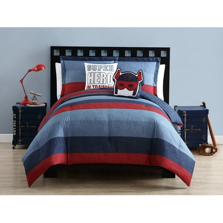 Collin Navy Red Comforter Set Walmart Com Walmart Com