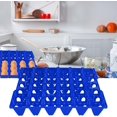 thumbnail image 2 of Cajas de Huevos, bandeja de almacenamiento de huevos reutilizable de 30 celdas 5 PCS (Azul), 2 of 4