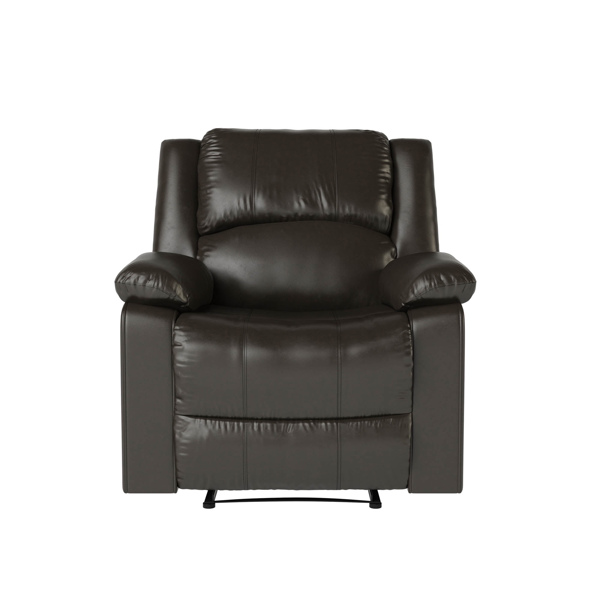Relax-A-Lounger Warren Faux Leather Manual Recliner, Java