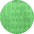 thumbnail image 1 of Ahgly Company Indoor Round Abstract Emerald Green Modern Area Rugs, 8' Round, 1 of 4