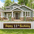thumbnail image 6 of Golden Glittery 11th Birthday Banner, Happy Birthday Decoration with Star Elements, Party Backdrop for 11th Birthday Party Photography Props Party Supplies Decorations, 6 of 7