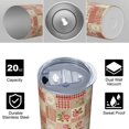 thumbnail image 4 of Pioneer Flower Floral Print Pattern 20oz Skinny Tumbler with Straw & Lid, Double Wall Vacuum Insulated Cup, Leak-Proof, Cup Holder Friendly, Hot 6H Cold 12H, 4 of 6