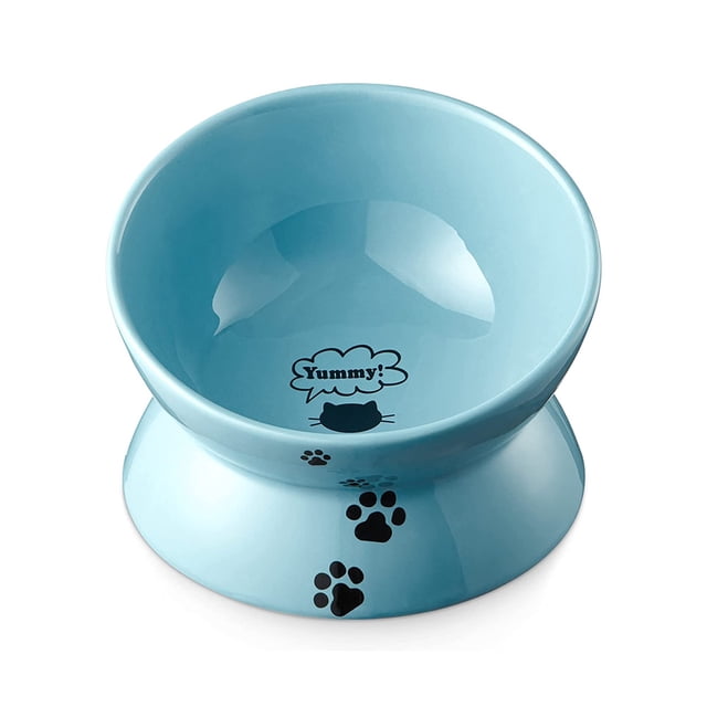 Comedero para perros, comedero elevado antivómitos, comedero elevado e inclinado, comedero de cerámica para mascotas