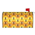 thumbnail image 2 of PHELIKA Honeycomb Cute Bee Yellow Magnetic Mailbox Covers Standard Size 25.5"H x 21"W, 2 of 8