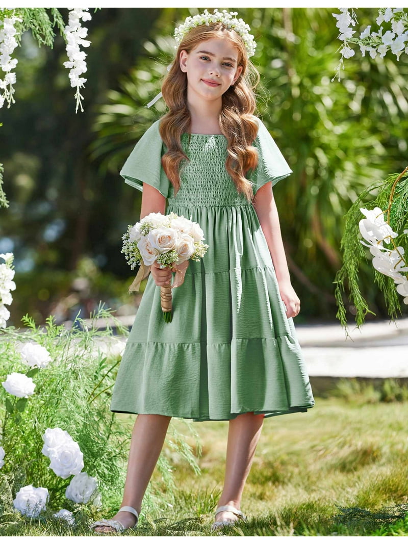 tencel dress women Ruffle Tiered Maxi cap sleeves and side v-neck Short Sleeves Sheer Ruffle Size:US:6-8