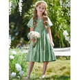 thumbnail image 3 of Arshiner Tween Girl Blue Easter Summer Dresses Fancy Beach Tiered Midi Dress with Pockets for 9-10 Years, 3 of 6