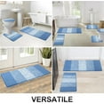 thumbnail image 3 of Ileading Traditional 5 Piece Large Size Microfiber Washable Bathroom Rug Set, Blue, 3 of 8