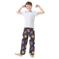 thumbnail image 2 of FORMRS Boys Pajama Pants with Pockets Size 13-14Y Kids Lounge Sleep Bottoms, Orange Halloween Ghosts, 2 of 8